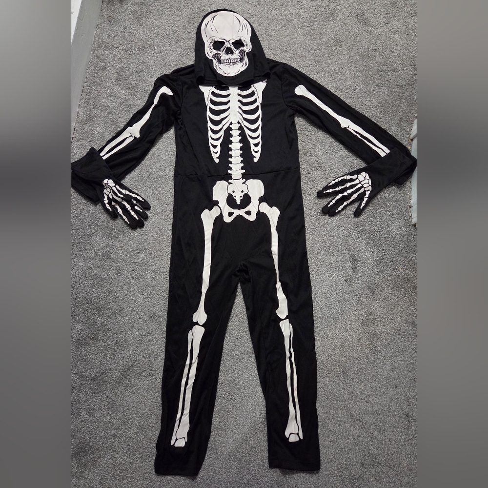 Halloween Costume Skeleton for Boys, Size 7-9 years